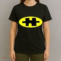 Autism Awareness Bat Puzzle Logo T-Shirt thumb 4