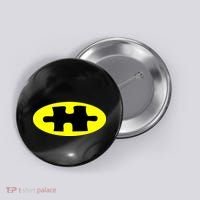 Autism Awareness Bat Puzzle Logo Button thumb 0