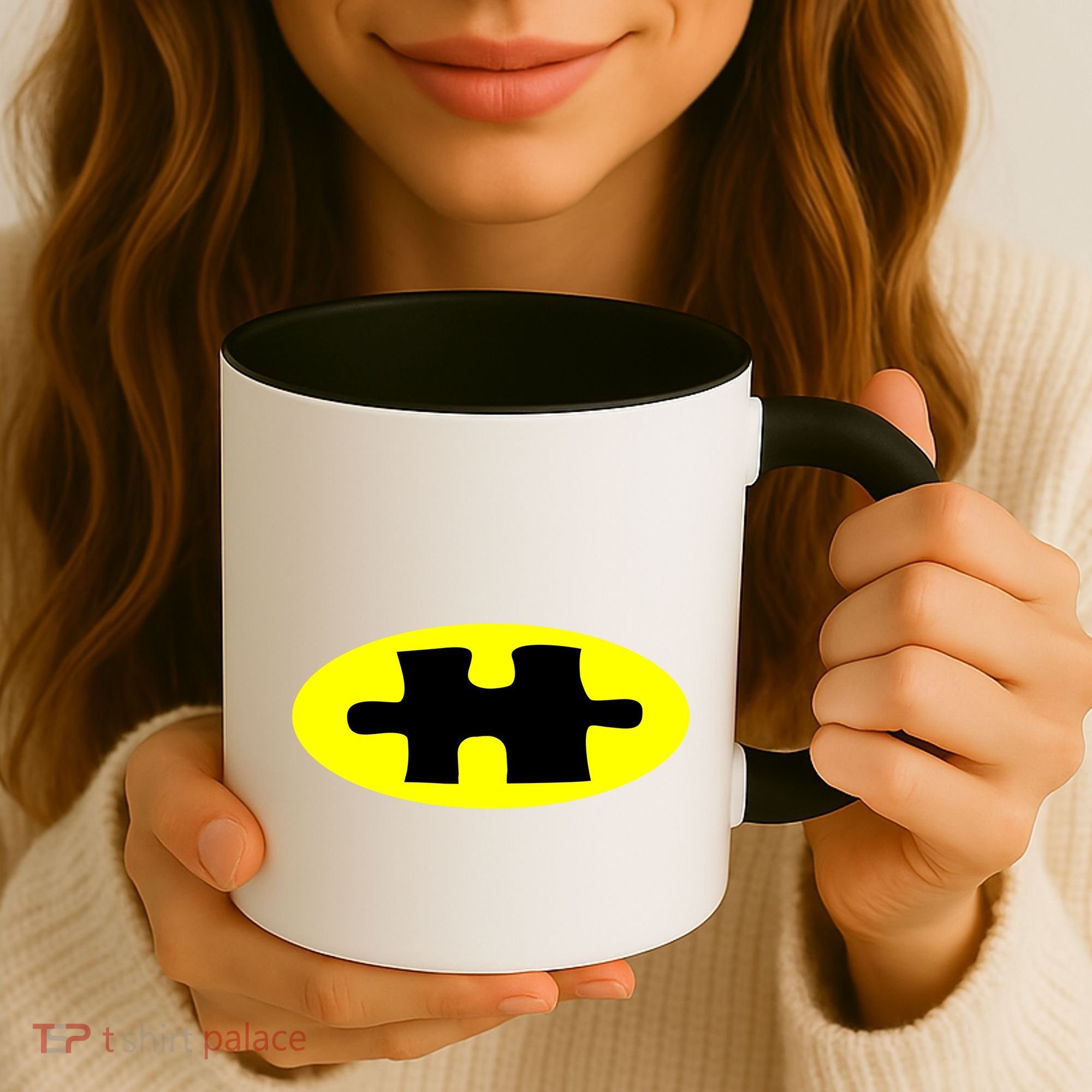 Autism Awareness Bat Puzzle Logo Coffee Mug