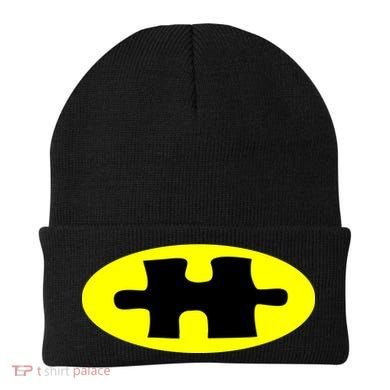 Autism Awareness Bat Puzzle Logo Beanie