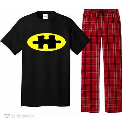 Autism Awareness Bat Puzzle Logo Pajama Set