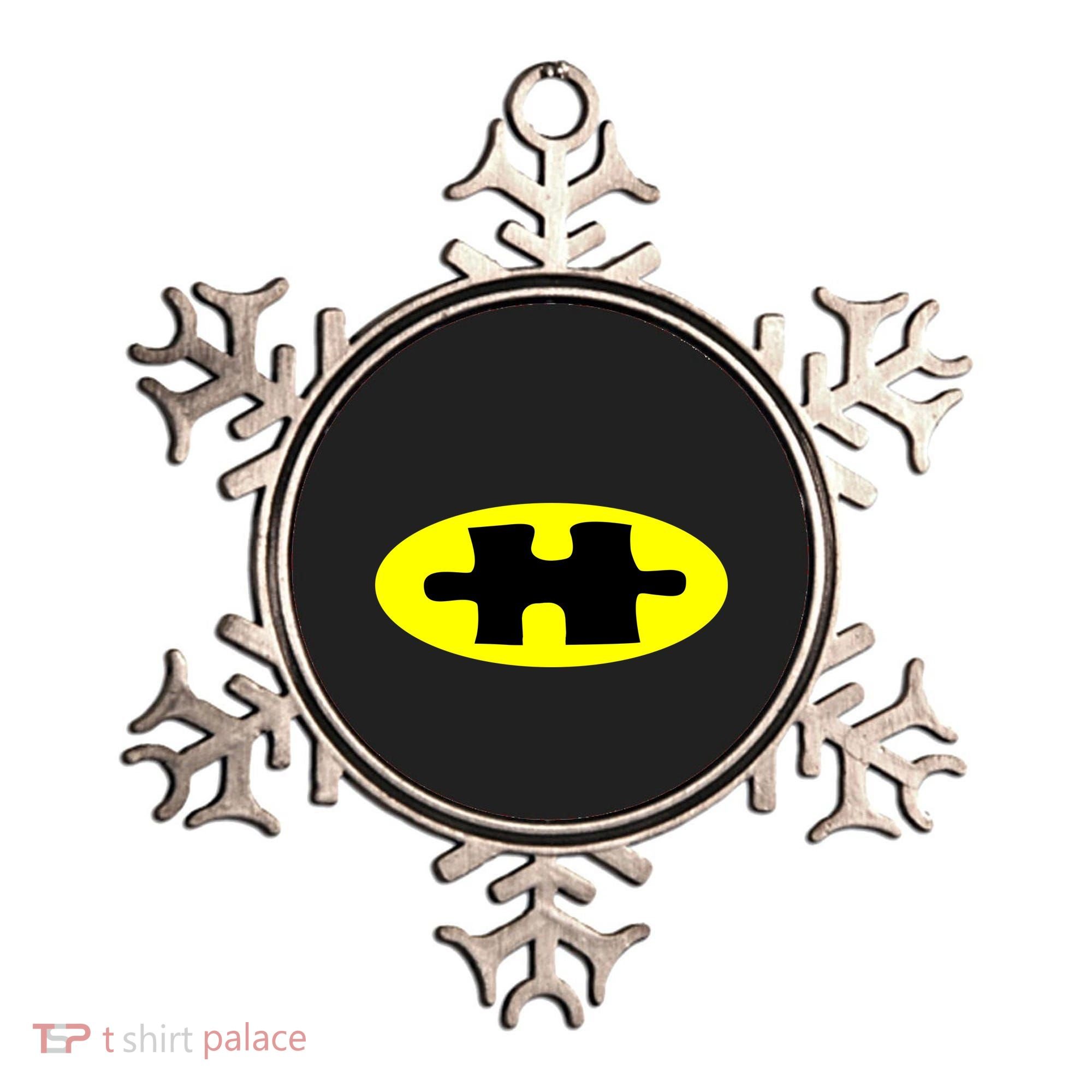 Autism Awareness Bat Puzzle Logo Ornament