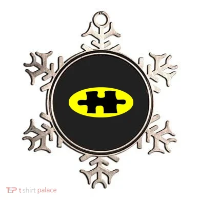 Autism Awareness Bat Puzzle Logo Ornament