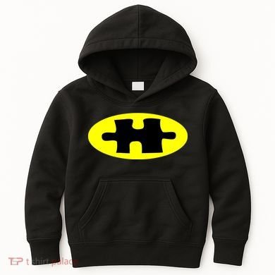 Autism Awareness Bat Puzzle Logo Kids Hoodie