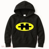 Autism Awareness Bat Puzzle Logo Kids Hoodie thumb 0