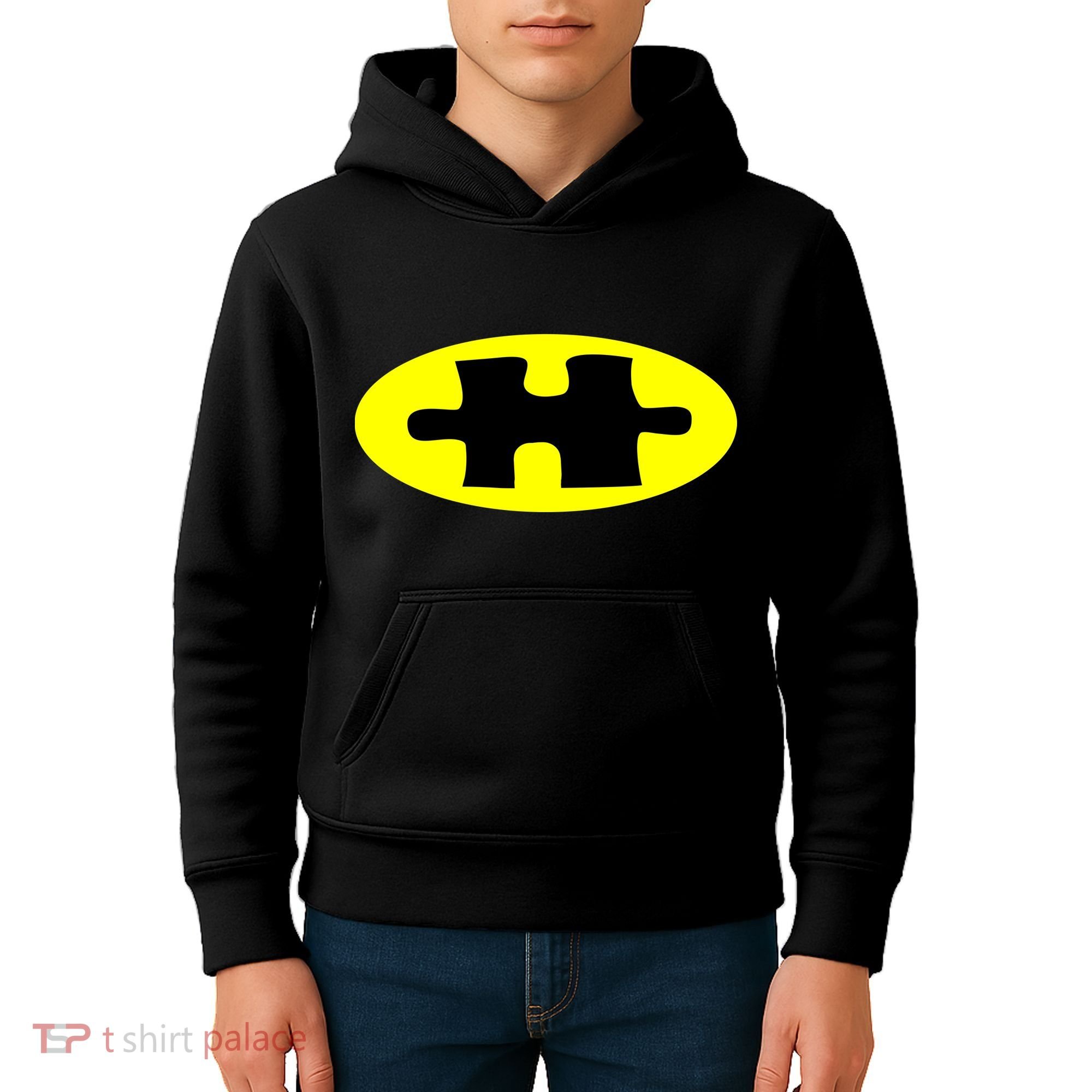 Autism Awareness Bat Puzzle Logo Kids Hoodie