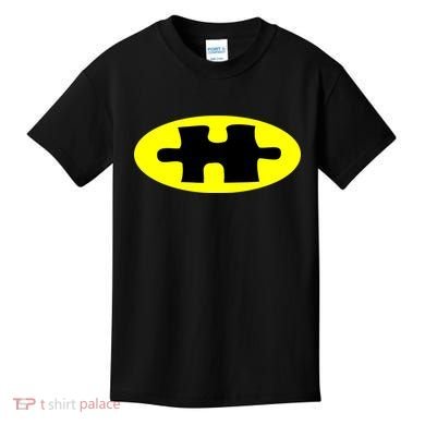 Autism Awareness Bat Puzzle Logo Kids T-Shirt