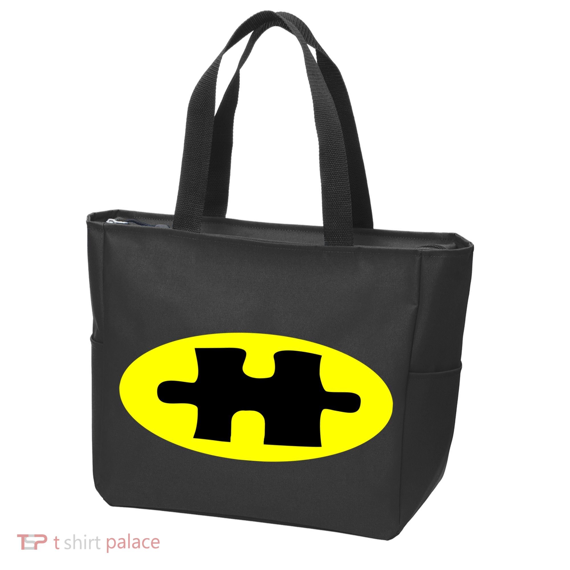 Autism Awareness Bat Puzzle Logo Tote Bag