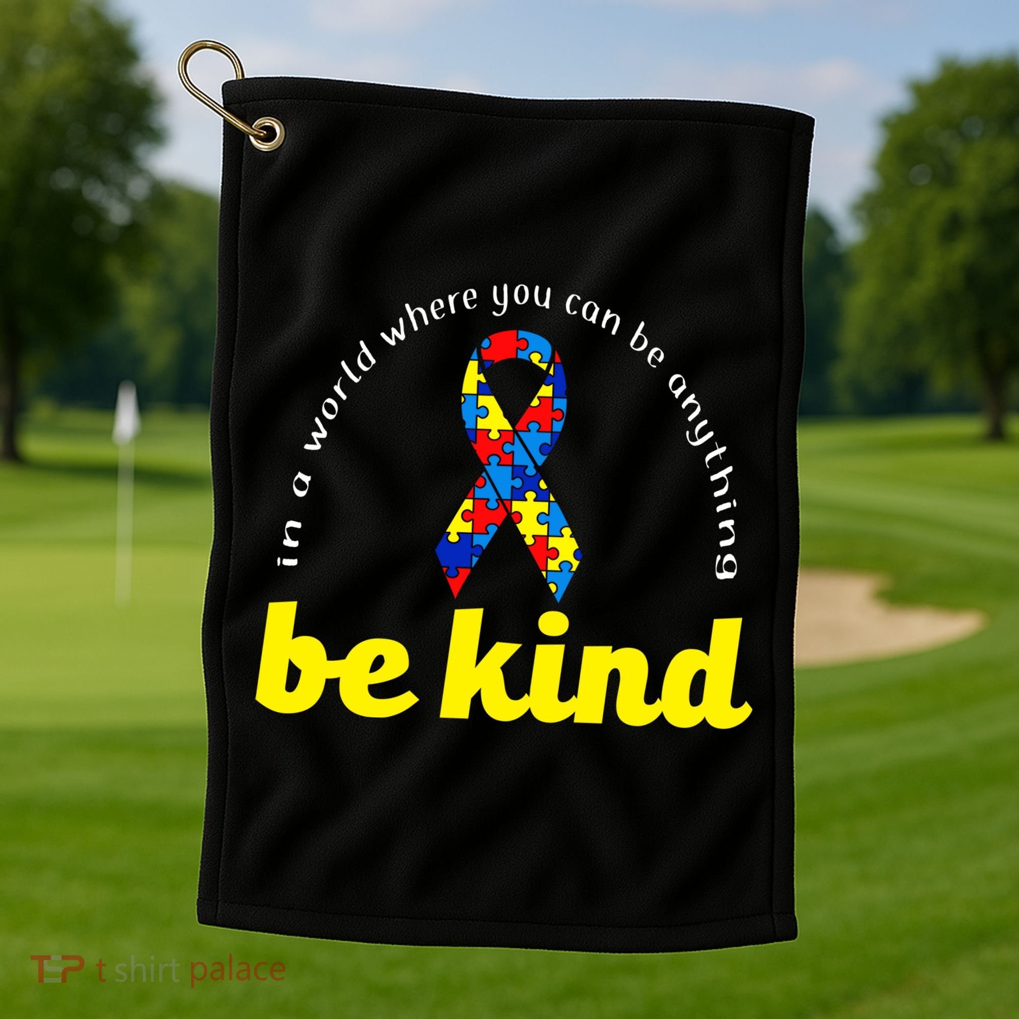 Autism Awareness Be Anything Be Kind Golf Towel