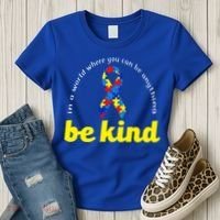 Autism Awareness Be Anything Be Kind Women's T-Shirt thumb 3