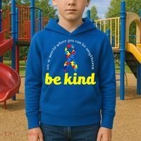 Autism Awareness Be Anything Be Kind Kids Hoodie thumb 2