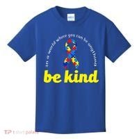 Autism Awareness Be Anything Be Kind Kids T-Shirt thumb 0