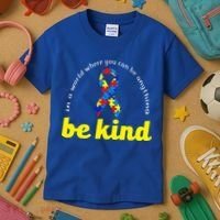Autism Awareness Be Anything Be Kind Kids T-Shirt thumb 3