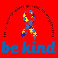 Autism Awareness Be Anything Be Kind Santa Hat thumb 1