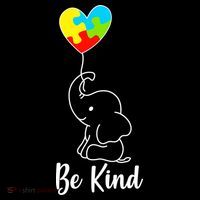 Autism Awareness Be Kind Elephant Ornament thumb 1
