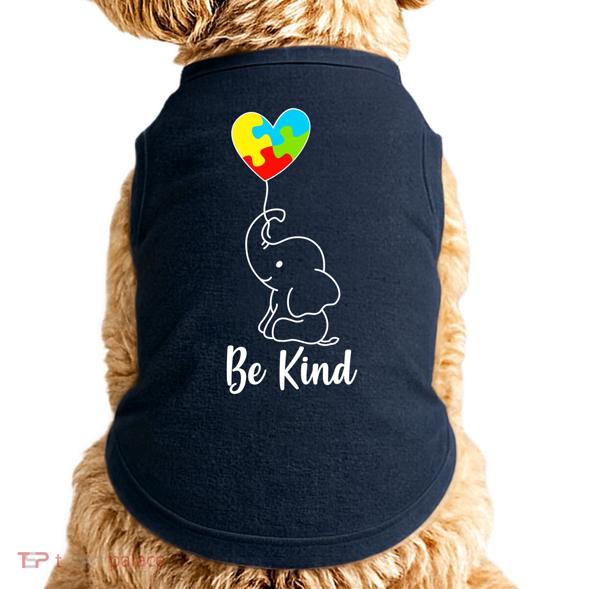 Autism Awareness Be Kind Elephant Doggie Tank