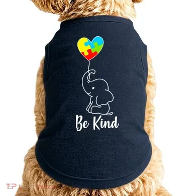Autism Awareness Be Kind Elephant Doggie Tank
