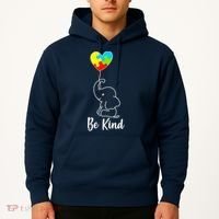 Autism Awareness Be Kind Elephant Hoodie thumb 2