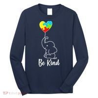 Autism Awareness Be Kind Elephant Long Sleeve Shirt thumb 0