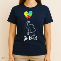 Autism Awareness Be Kind Elephant T-Shirt thumb 4
