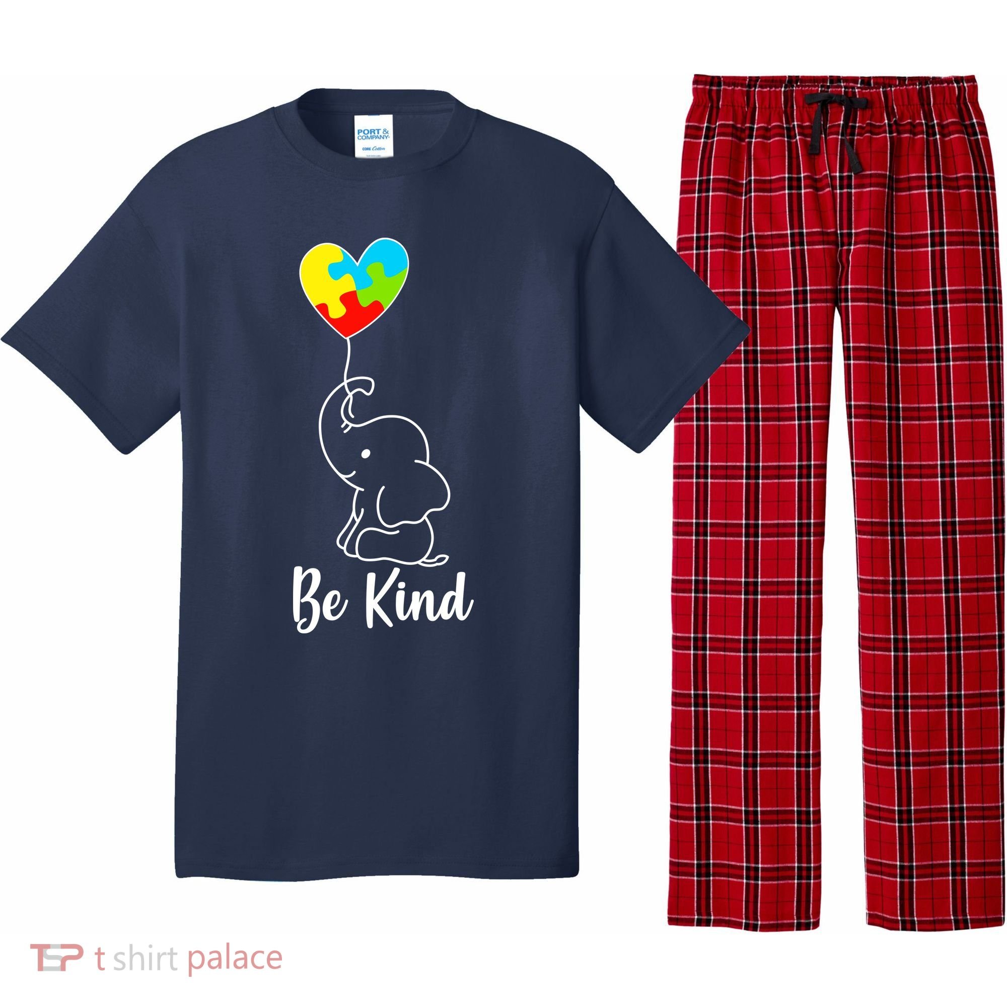 Autism Awareness Be Kind Elephant Pajama Set