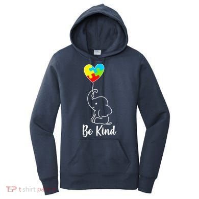 Autism Awareness Be Kind Elephant Women's Hoodie
