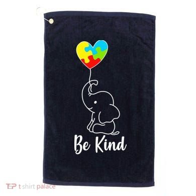 Autism Awareness Be Kind Elephant Golf Towel