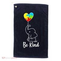 Autism Awareness Be Kind Elephant Golf Towel thumb 0
