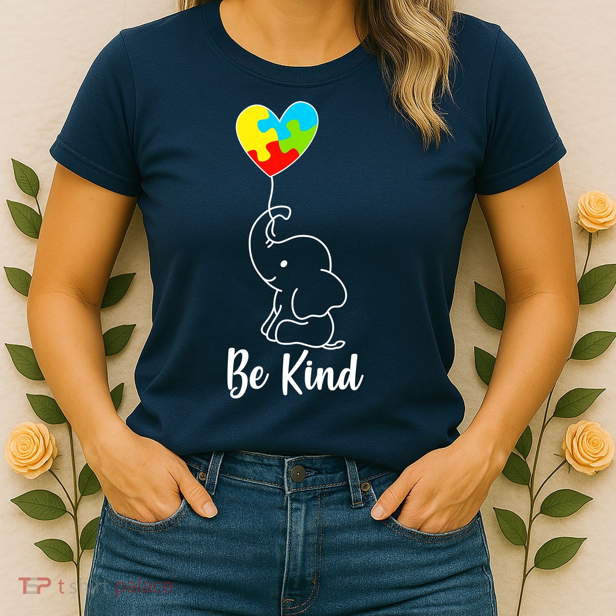 Autism Awareness Be Kind Elephant Women's T-Shirt