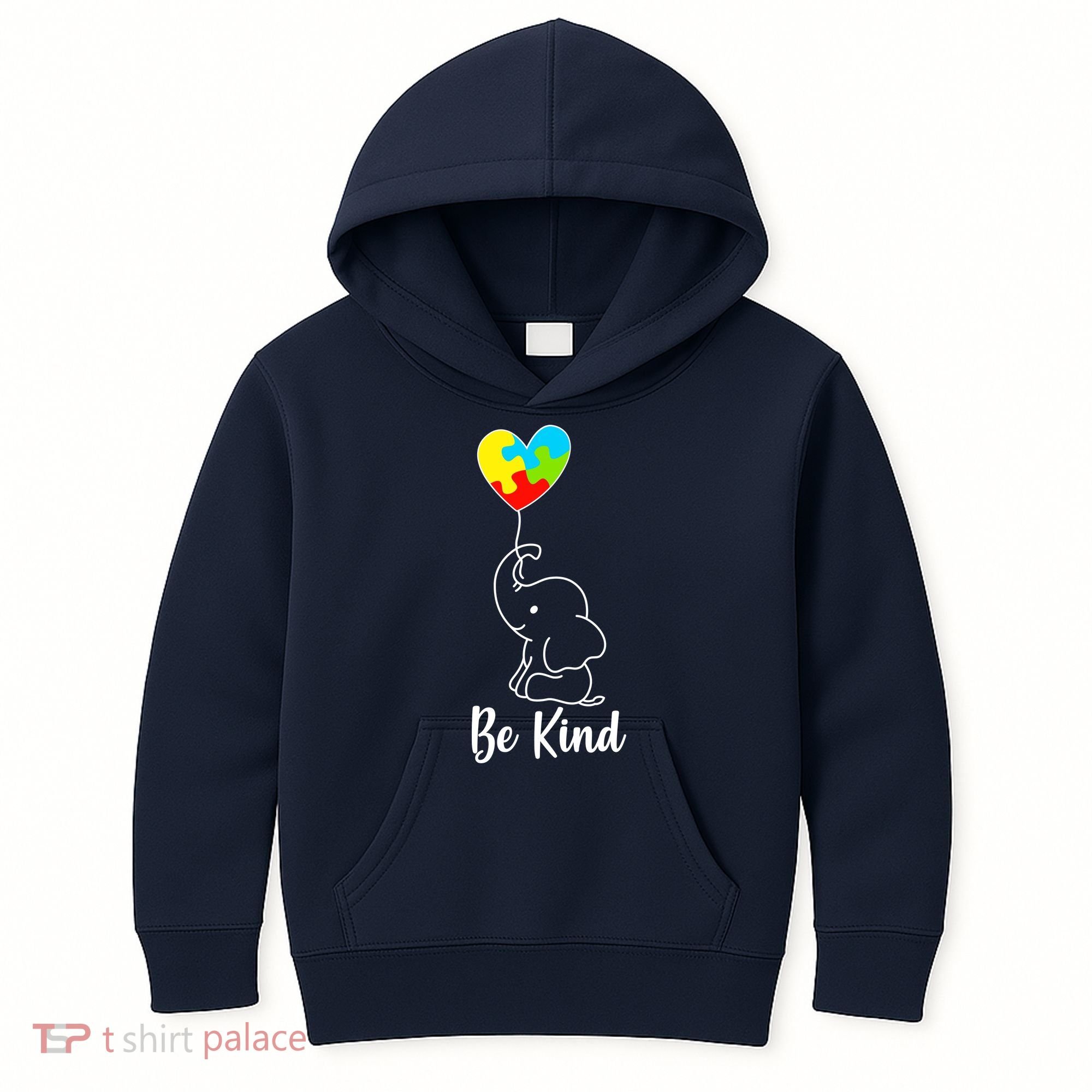 Autism Awareness Be Kind Elephant Kids Hoodie