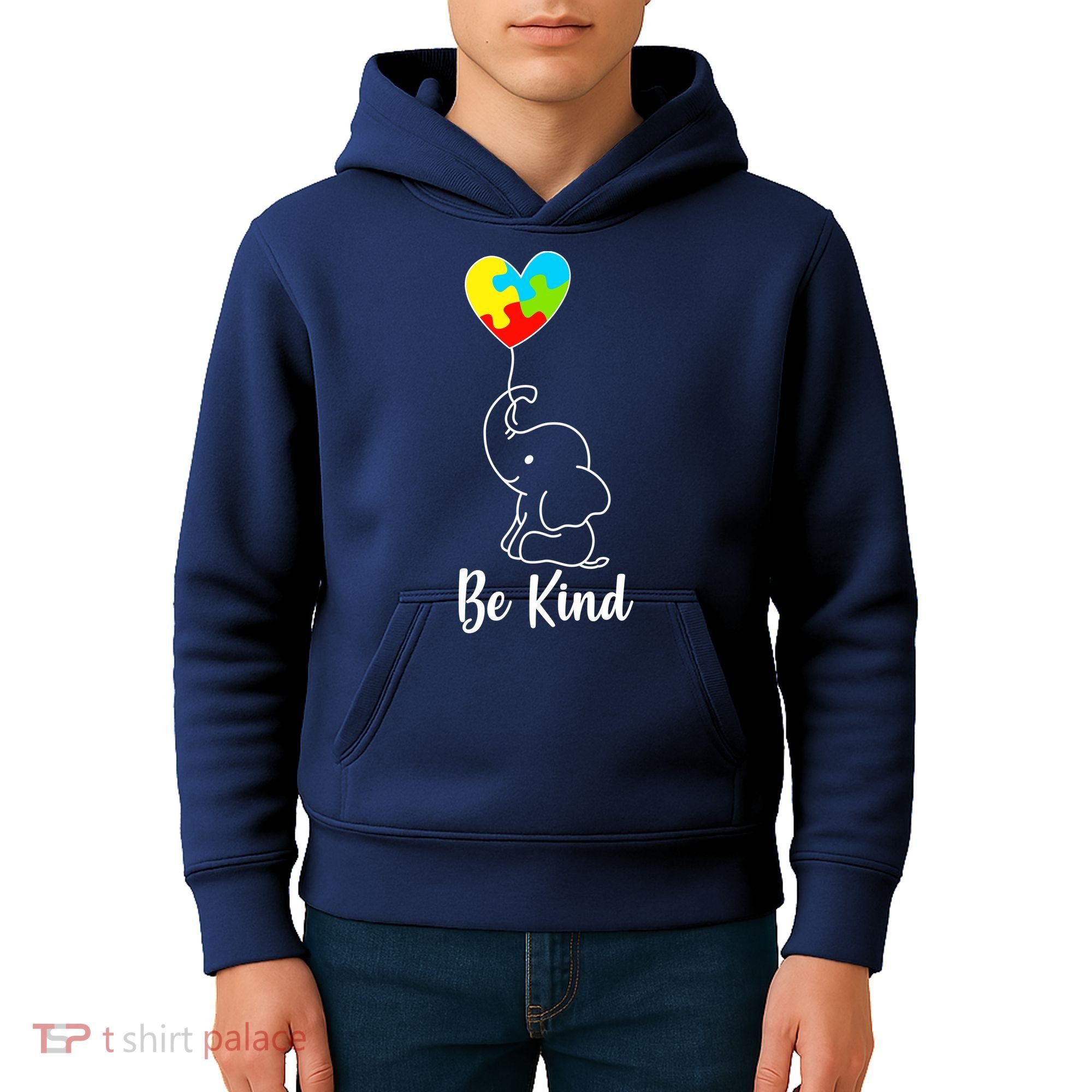 Autism Awareness Be Kind Elephant Kids Hoodie