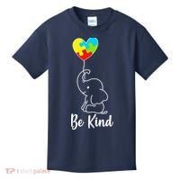 Autism Awareness Be Kind Elephant Kids T-Shirt thumb 0