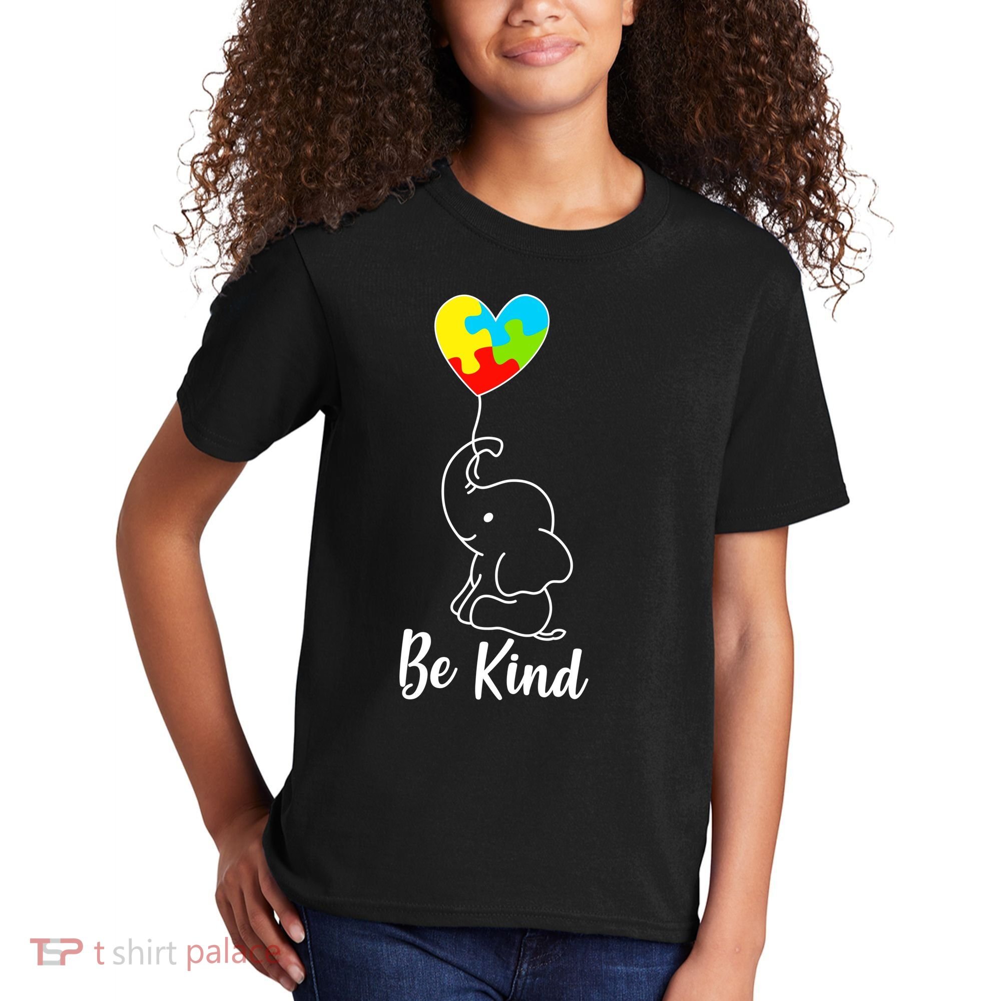 Autism Awareness Be Kind Elephant Kids T-Shirt