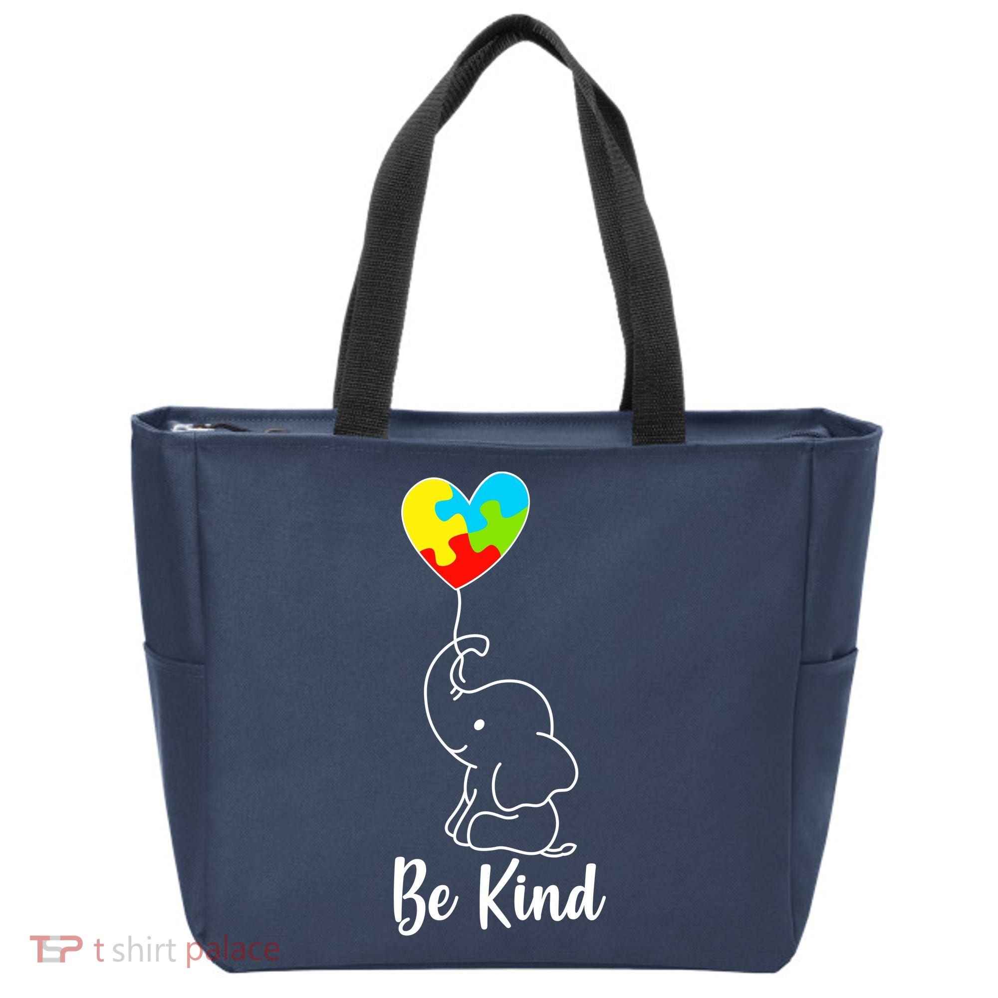 Autism Awareness Be Kind Elephant Tote Bag