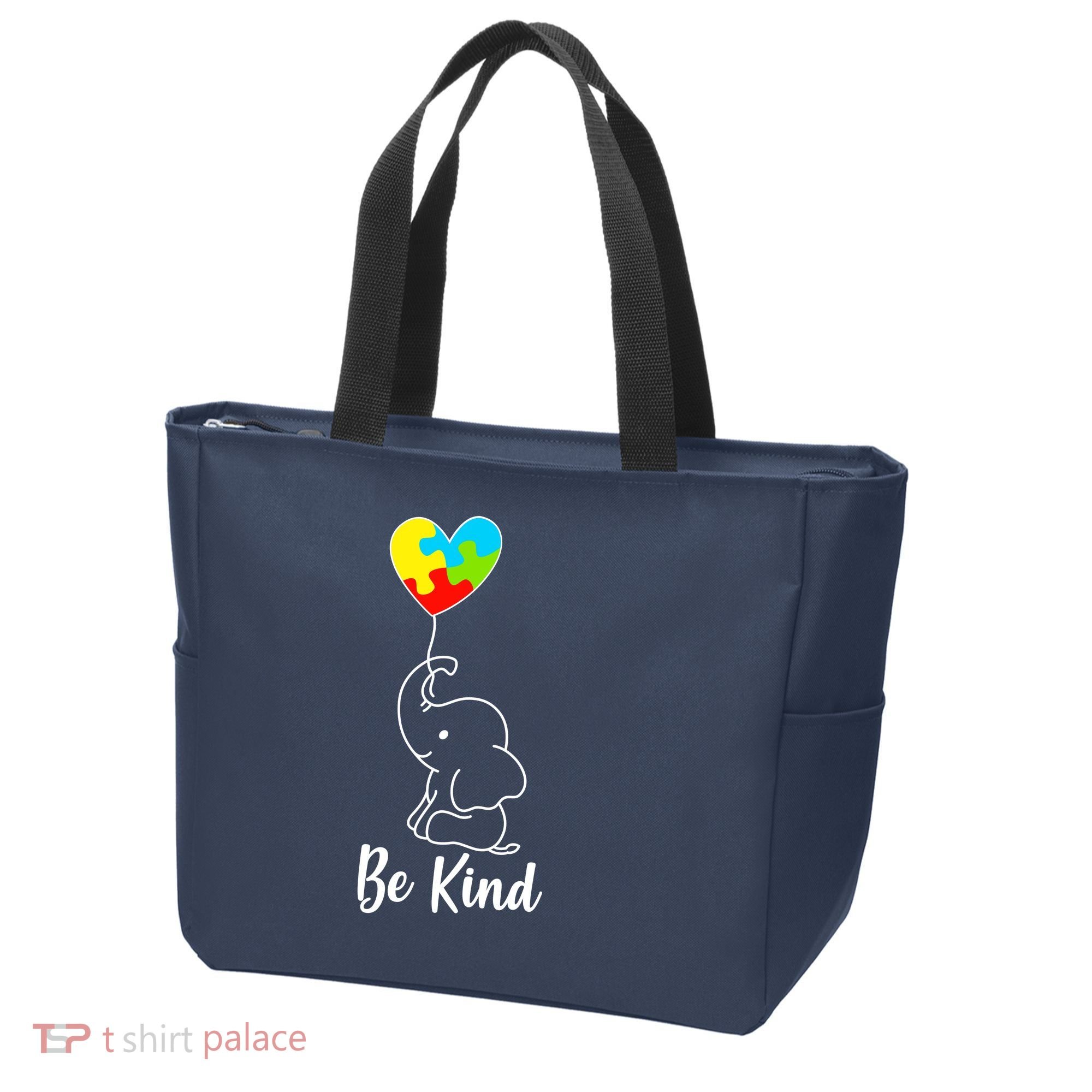 Autism Awareness Be Kind Elephant Tote Bag