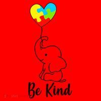 Autism Awareness Be Kind Elephant Santa Hat thumb 1