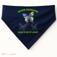 Autism Awareness Born To Be Set Apart USA-Made Doggie Bandana thumb 0