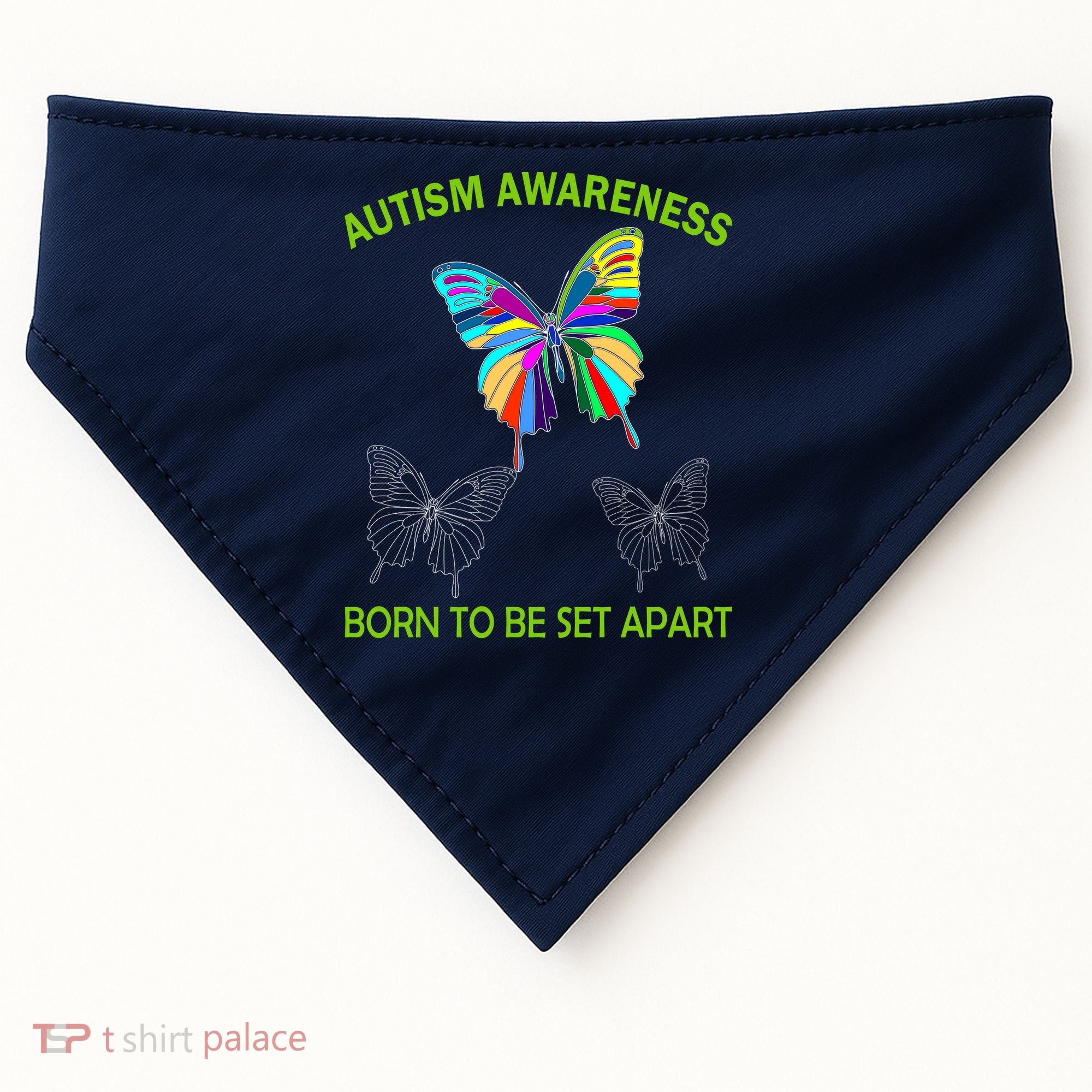 Autism Awareness Born To Be Set Apart USA-Made Doggie Bandana