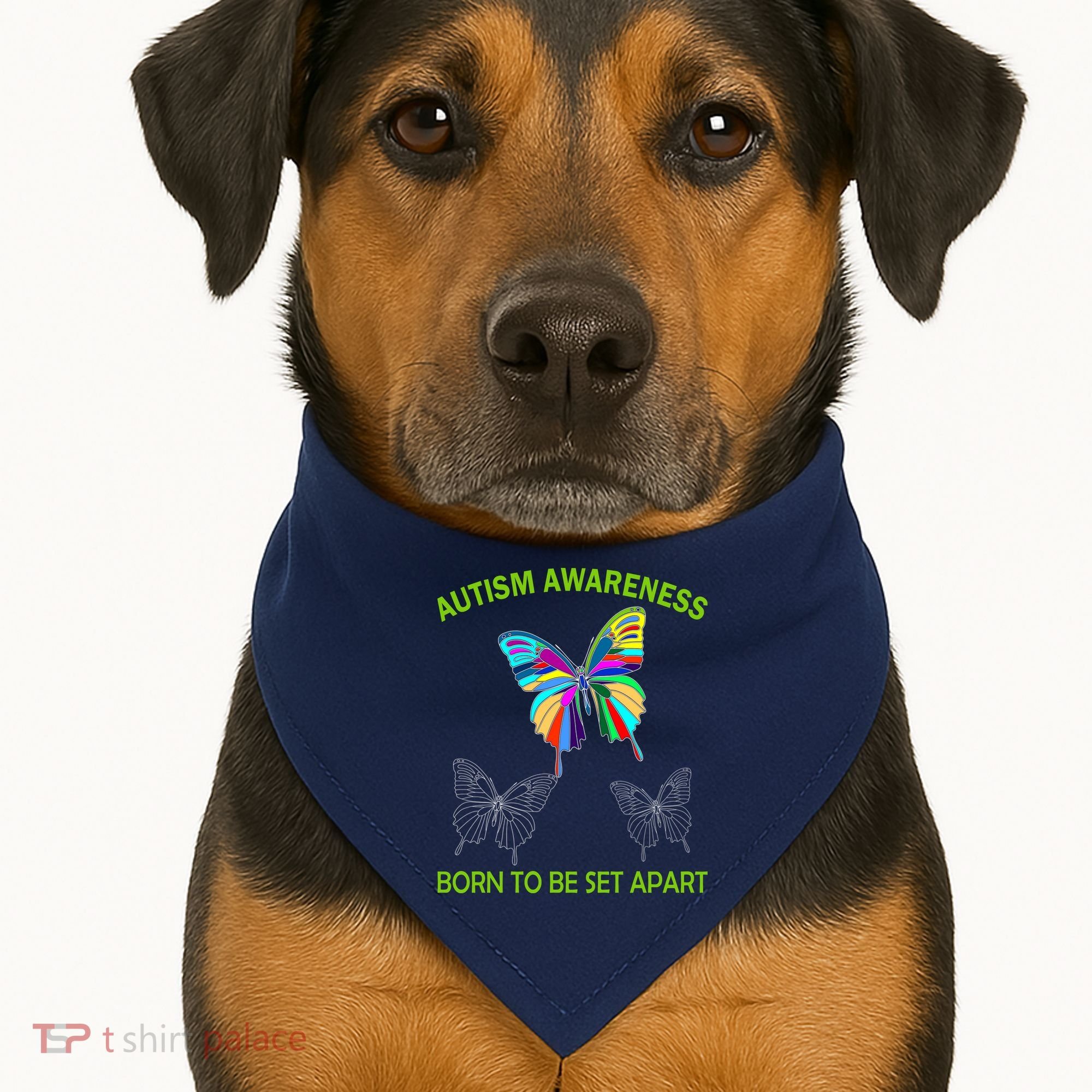 Autism Awareness Born To Be Set Apart USA-Made Doggie Bandana