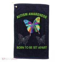 Autism Awareness Born To Be Set Apart Golf Towel thumb 0