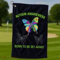 Autism Awareness Born To Be Set Apart Golf Towel thumb 1