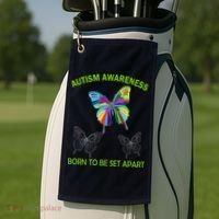 Autism Awareness Born To Be Set Apart Golf Towel thumb 2