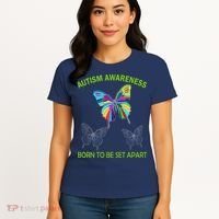Autism Awareness Born To Be Set Apart Women's T-Shirt thumb 4