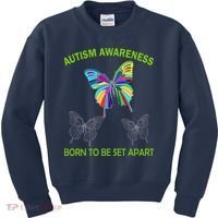 Autism Awareness Born To Be Set Apart Kids Sweatshirt thumb 0