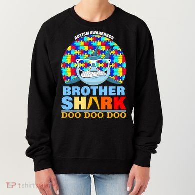 Autism Awareness Brother Shark Puzzles Women's Sweatshirt