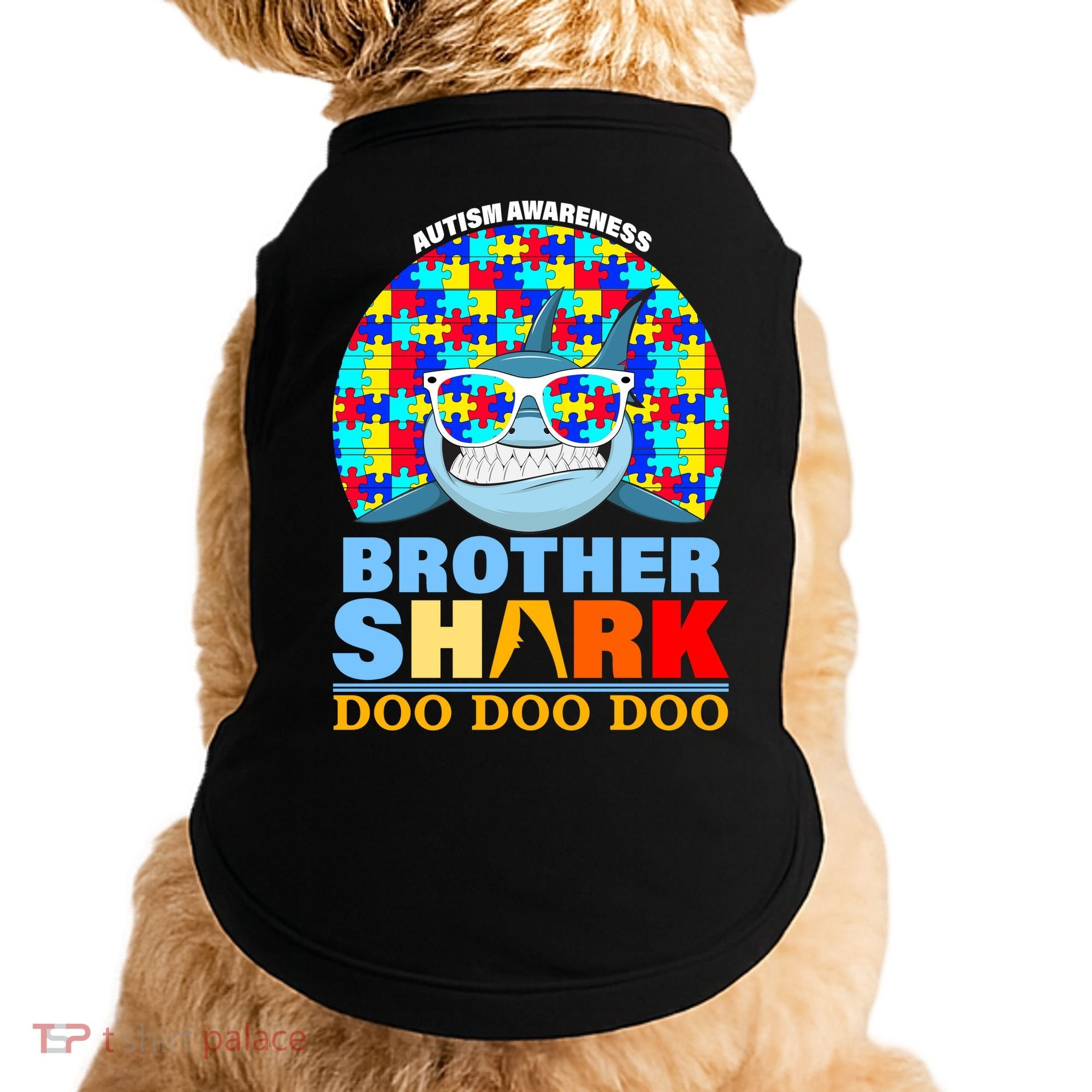 Autism Awareness Brother Shark Puzzles Doggie Tank