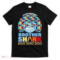 Autism Awareness Brother Shark Puzzles T-Shirt thumb 0
