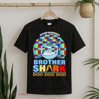 Autism Awareness Brother Shark Puzzles T-Shirt thumb 2