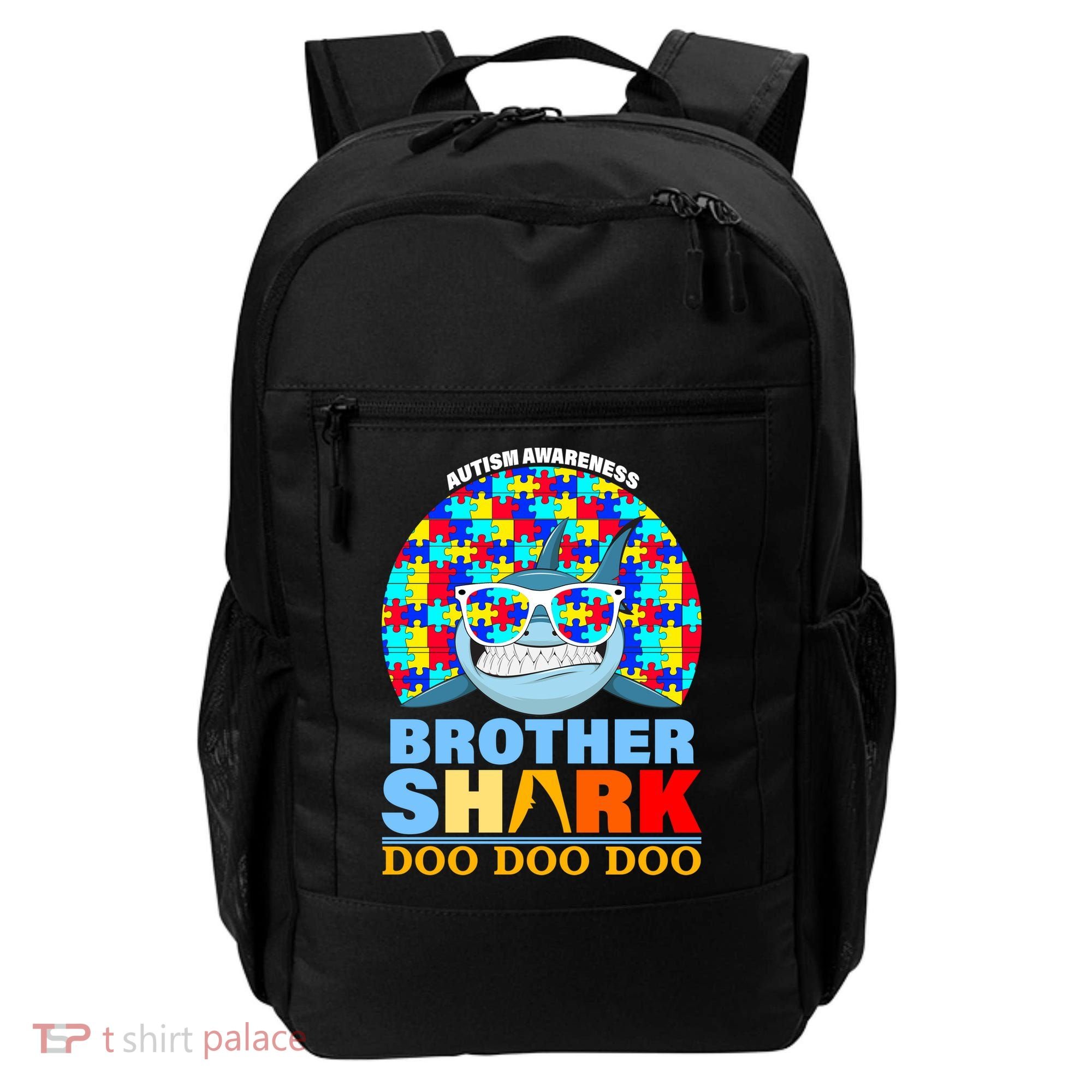 Autism Awareness Brother Shark Puzzles Backpack