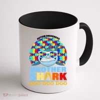 Autism Awareness Brother Shark Puzzles Coffee Mug thumb 1
